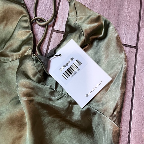 HELLO MOLLY TEXT ME LATER MIDI DRESS GREEN NEW WITH TAGS SIZE 4 - Picture 5 of 8